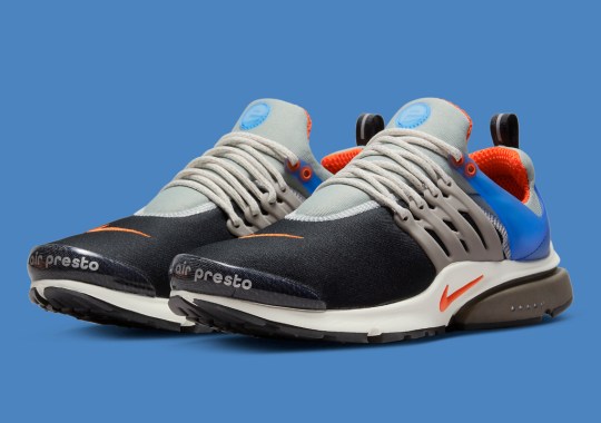 The Latest Nike Air Presto Appears With  Racer Blue  Accents And  Nike Shoe Shop  Branding