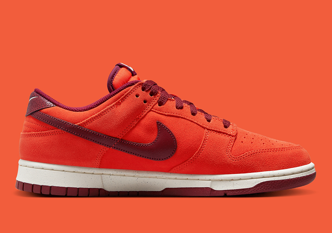 orange suede dunks