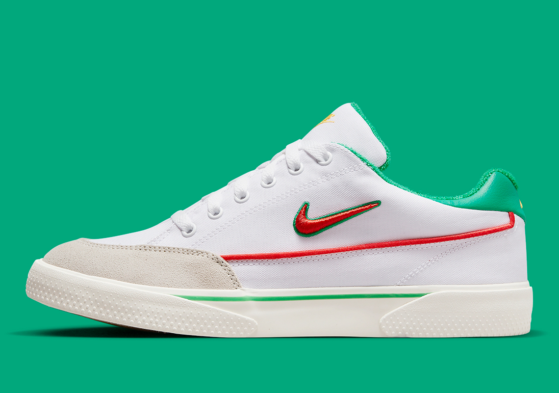 nike white green red