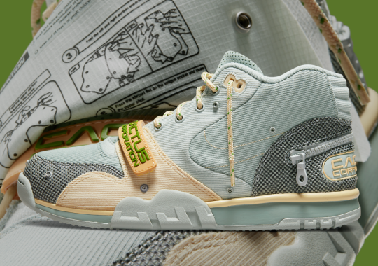 Official Images Of The Travis Scott x Nike Air Trainer 1 “Grey Haze”