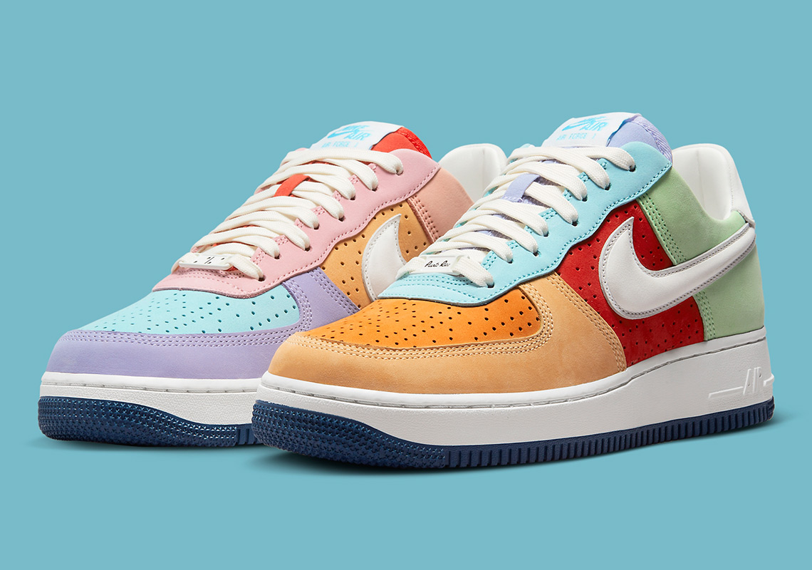 The Nike Air Force 1 "Boricua" Features Mismatched Multi-Colored Uppers
