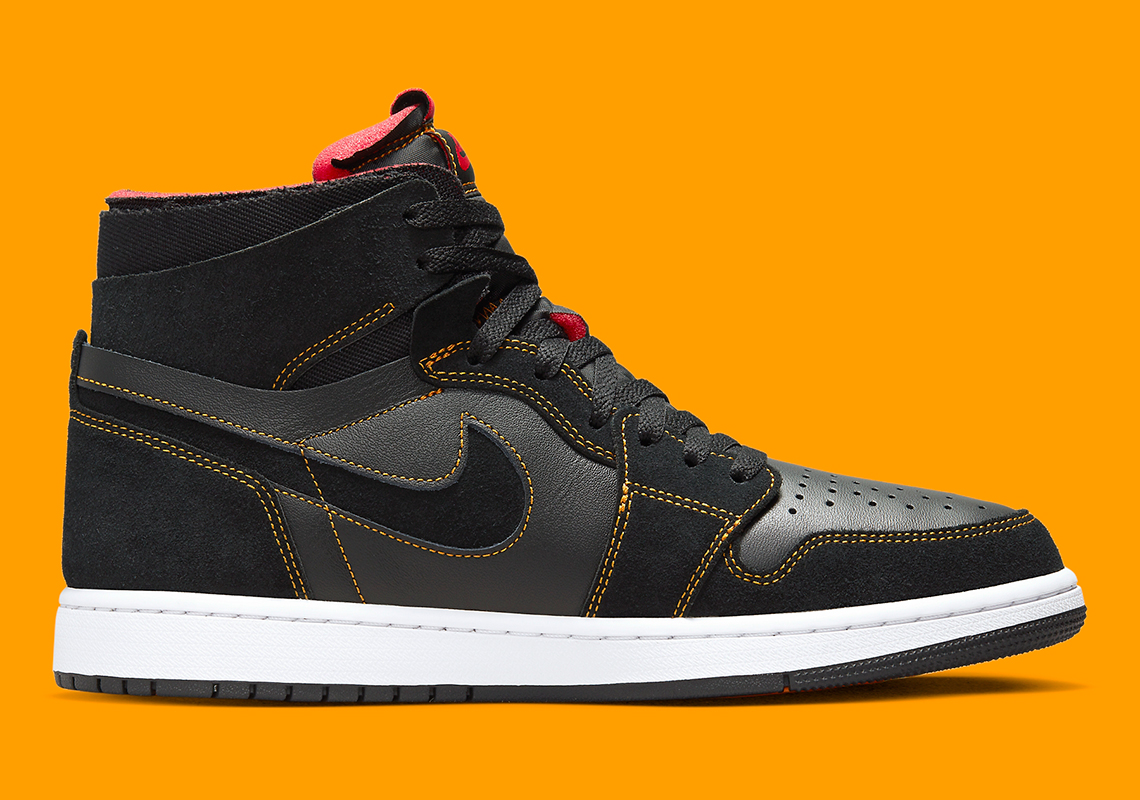 NIKE AIR JORDAN 1 ZOOM CMFT CITRUS BLACK FIRE RED-WHITE-CITRUS