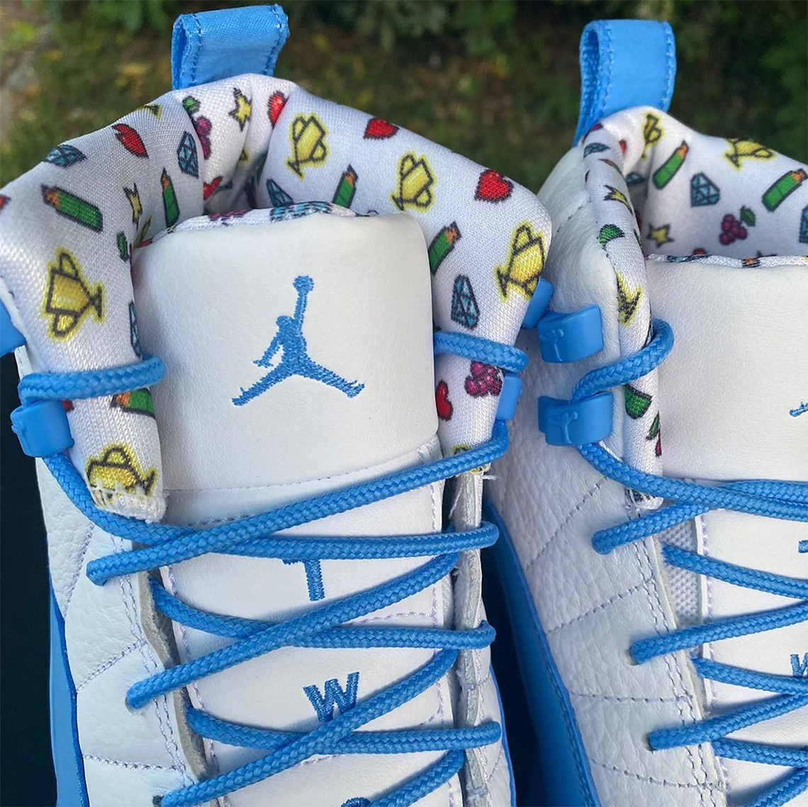 blue and white jordans 12 release date