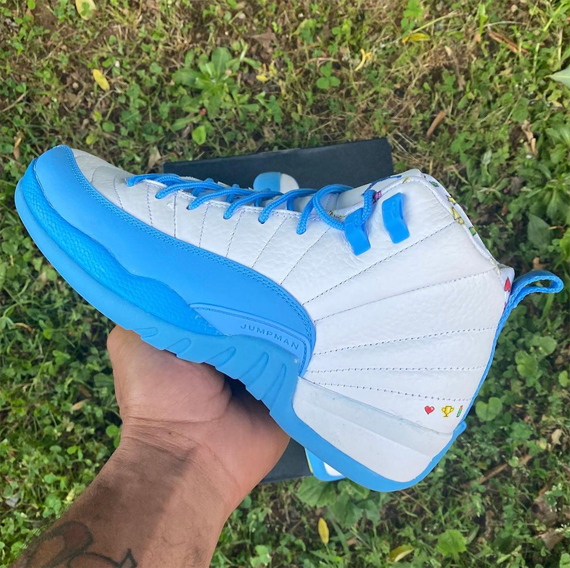 black and blue jordan 12 men