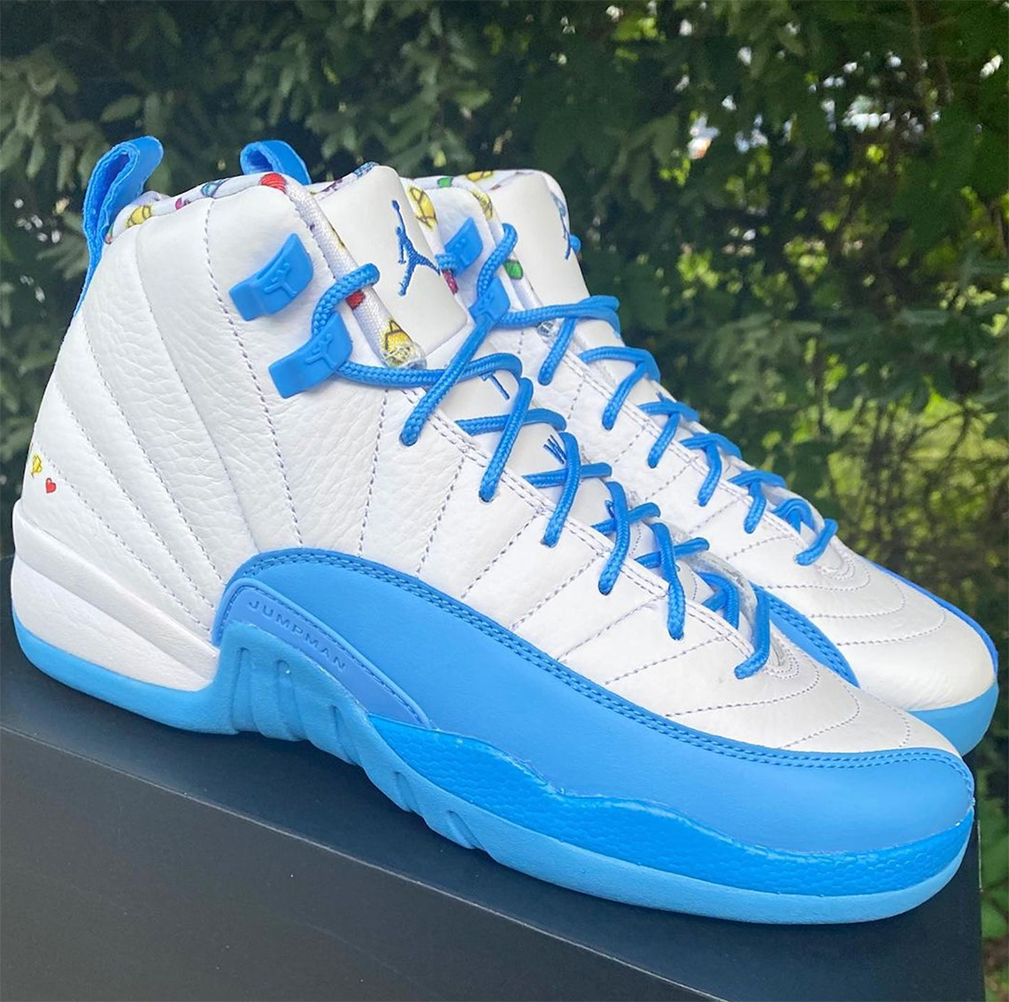 Blue and best sale yellow jordans 12