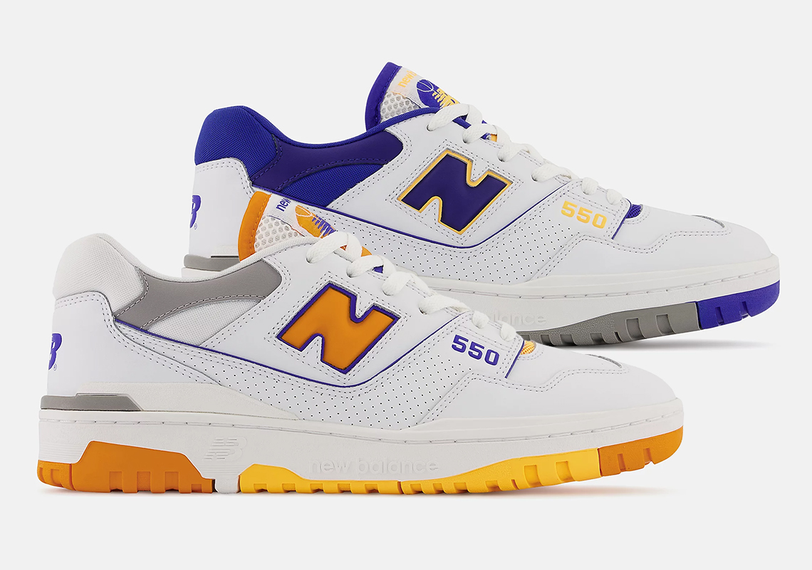 First Look At The New Balance 550 "Lakers Pack"