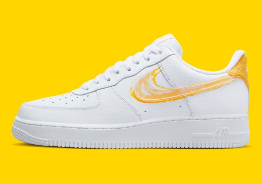 The Nike Air Force 1 Low “Brushstroke” Streaked In Yellow