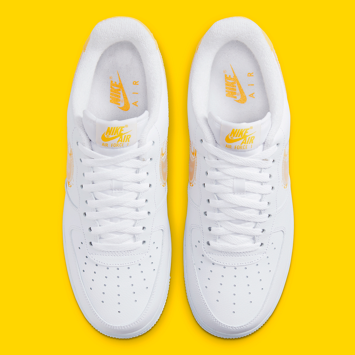 Nike Air Force 1 Low Brushstroke Swoosh White Yellow DX2646-100