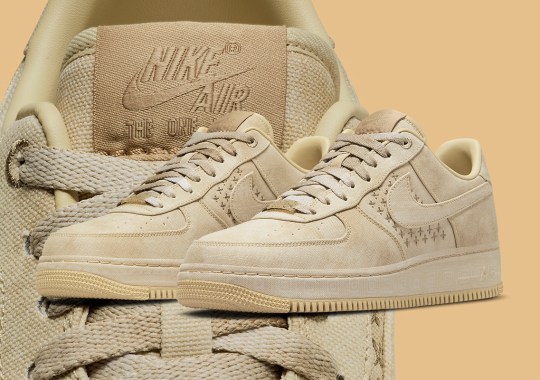 The Nike Air Force 1 Low NAIKE Wraps The Midsole In Patterned Canvas
