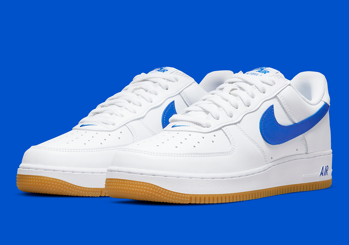 NIKE Air Force 1 '07 LV8 82 Double Swoosh Shoes Mens 13 Sail Blue White UNC