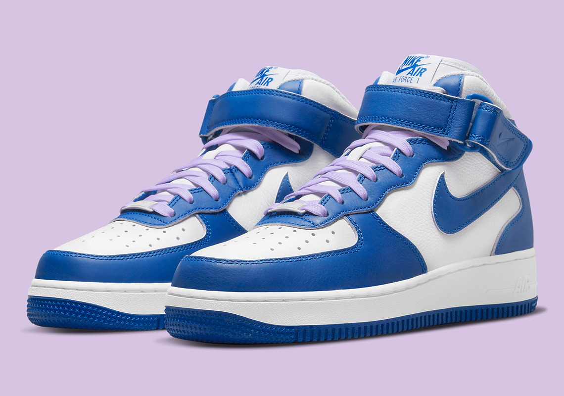 Nike Air Force 1 Mid Royal Blue White Purple DX3721 100 SneakerNews