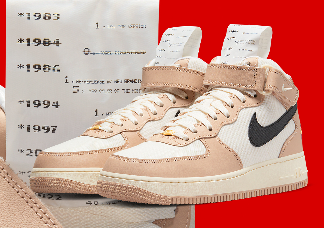 Nike airforce mid Air Force 1 Mid LX "Timeline" Shimmer Pale Ivory Coconut Milk