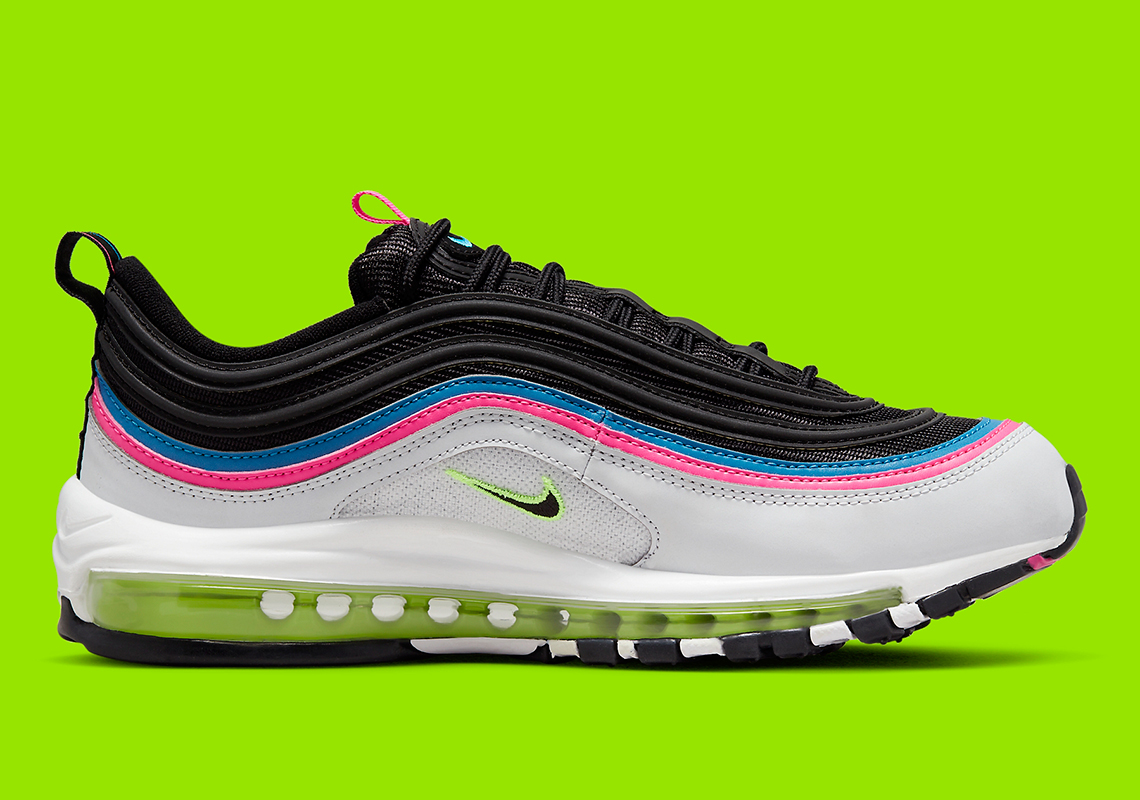 pink lime green air max 97