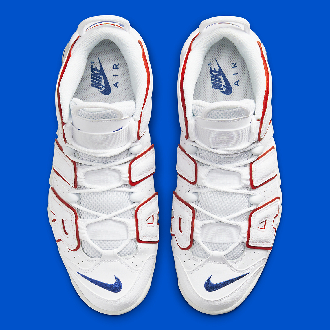 Red white and blue nike sale uptempo