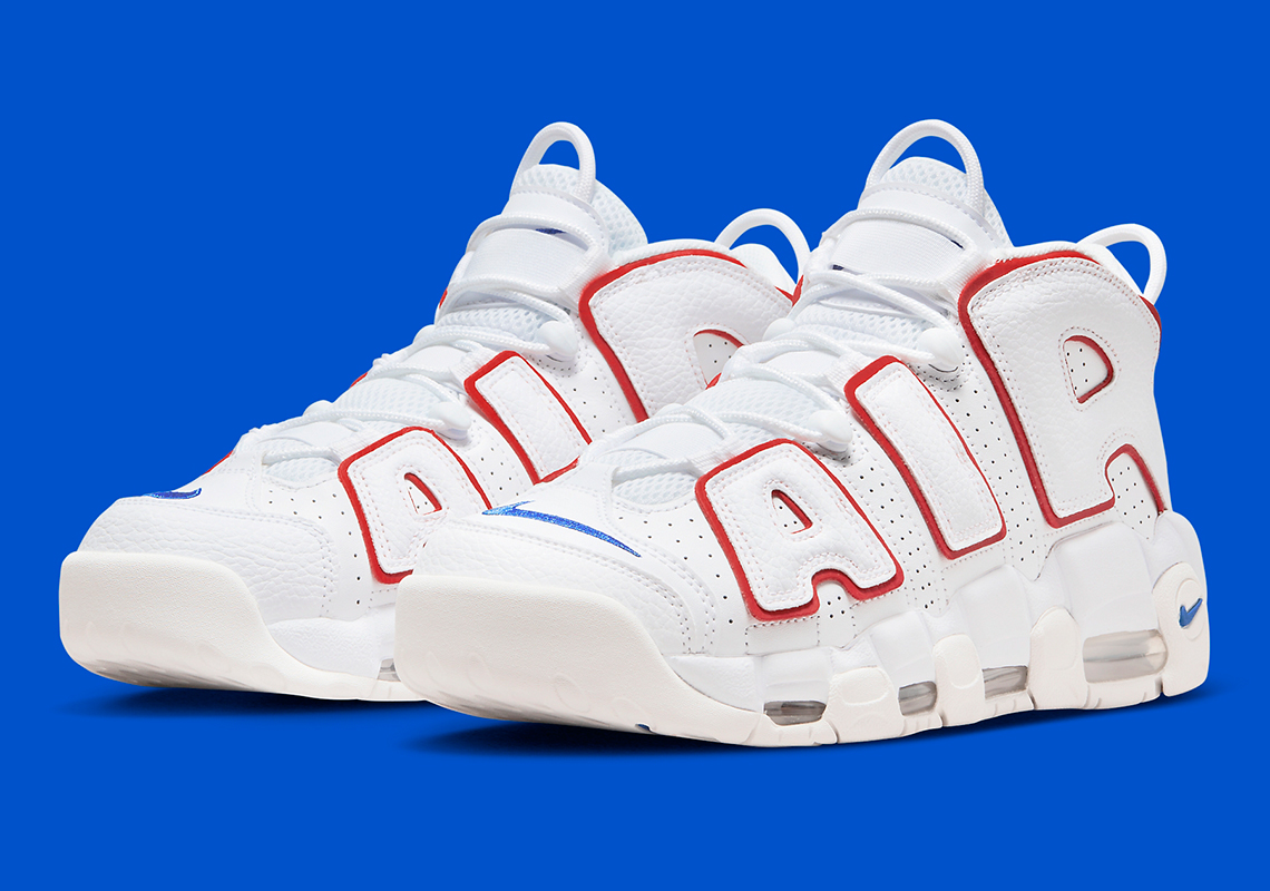 Air uptempo store red and white