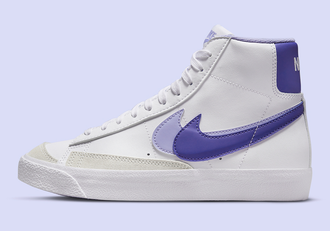 Nike Stacks Purple Swooshes On The Blazer Mid ’77