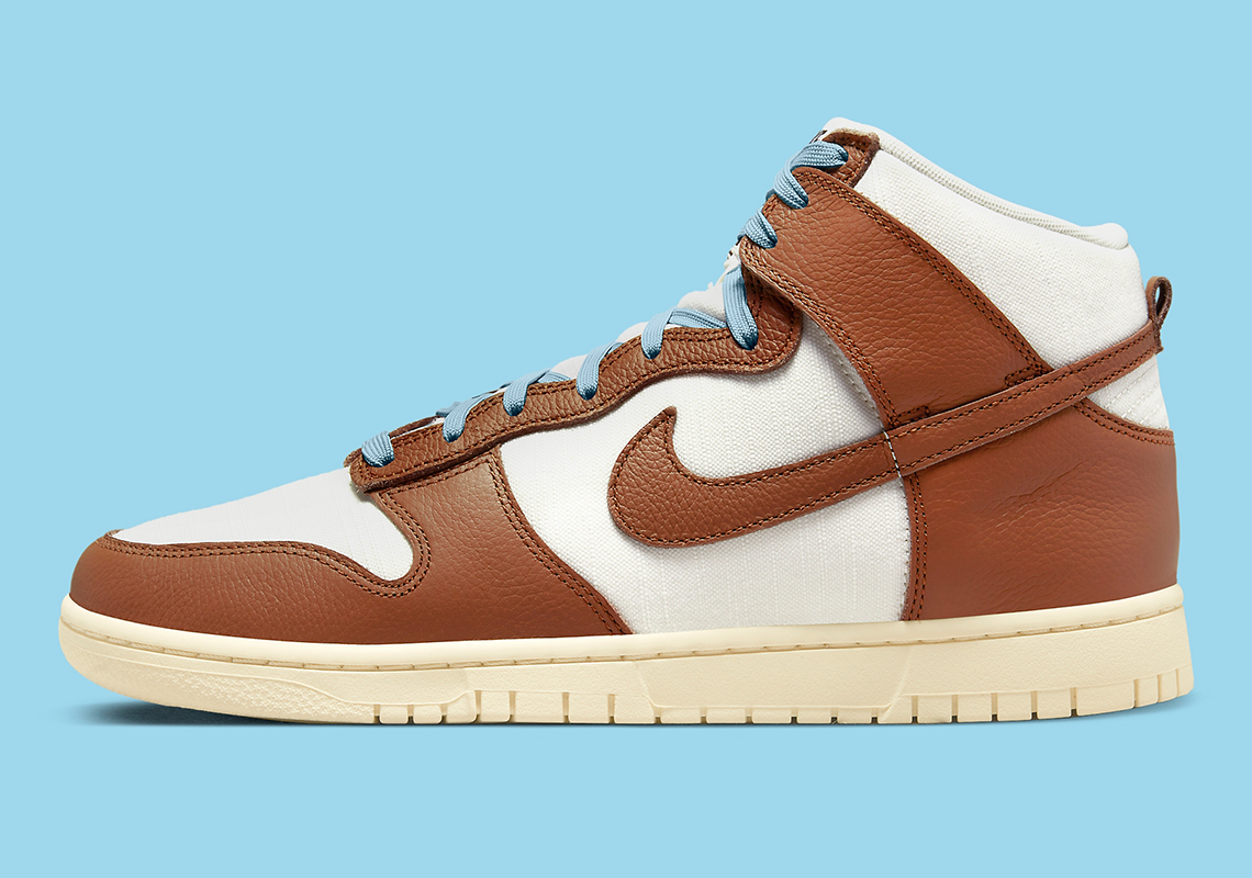 nike dunk high certified fresh brown white blue release date 4