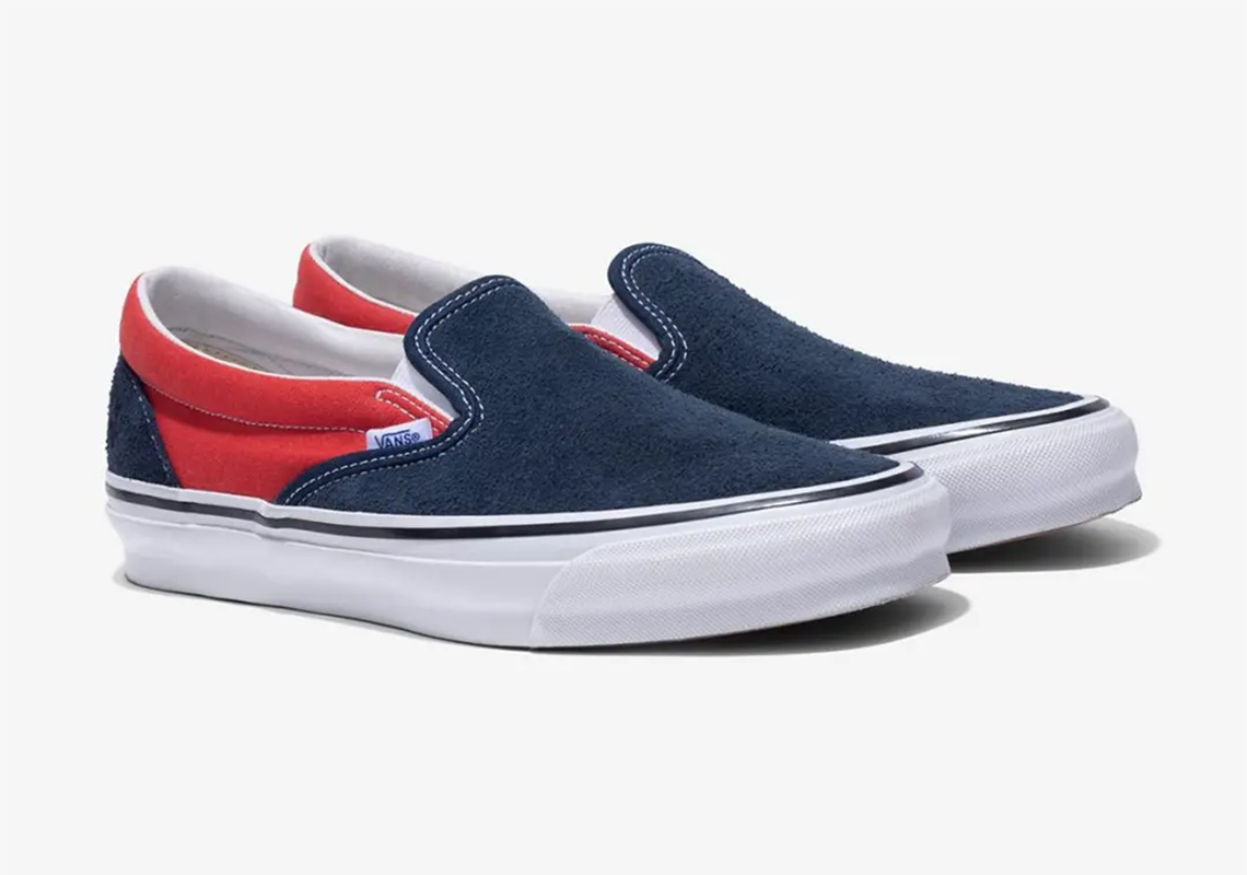 Noah Vans Vault Slip On Red Navy