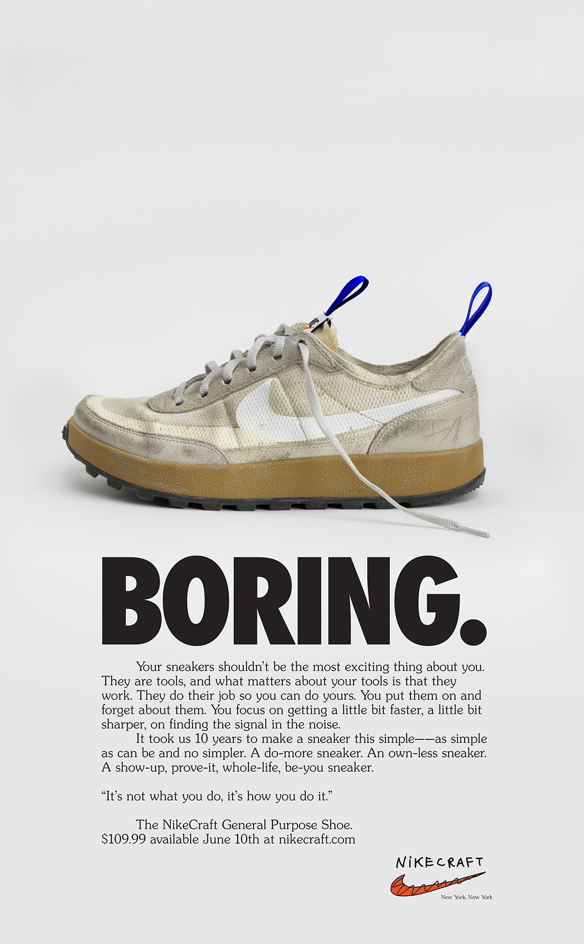 Tom Sachs Nike General Purpose Shoe DA6672-200 Release Date GN8580