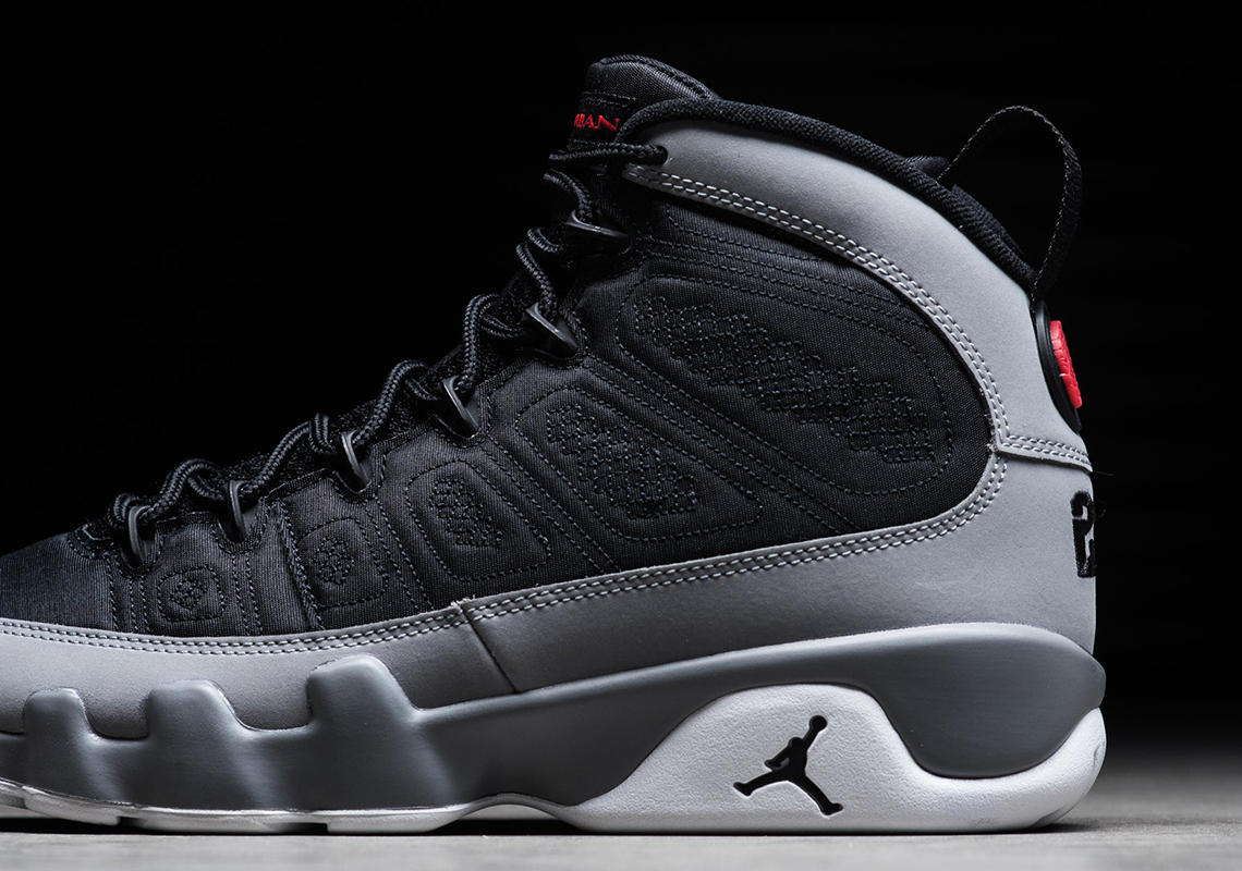 jordan 9 grey and black