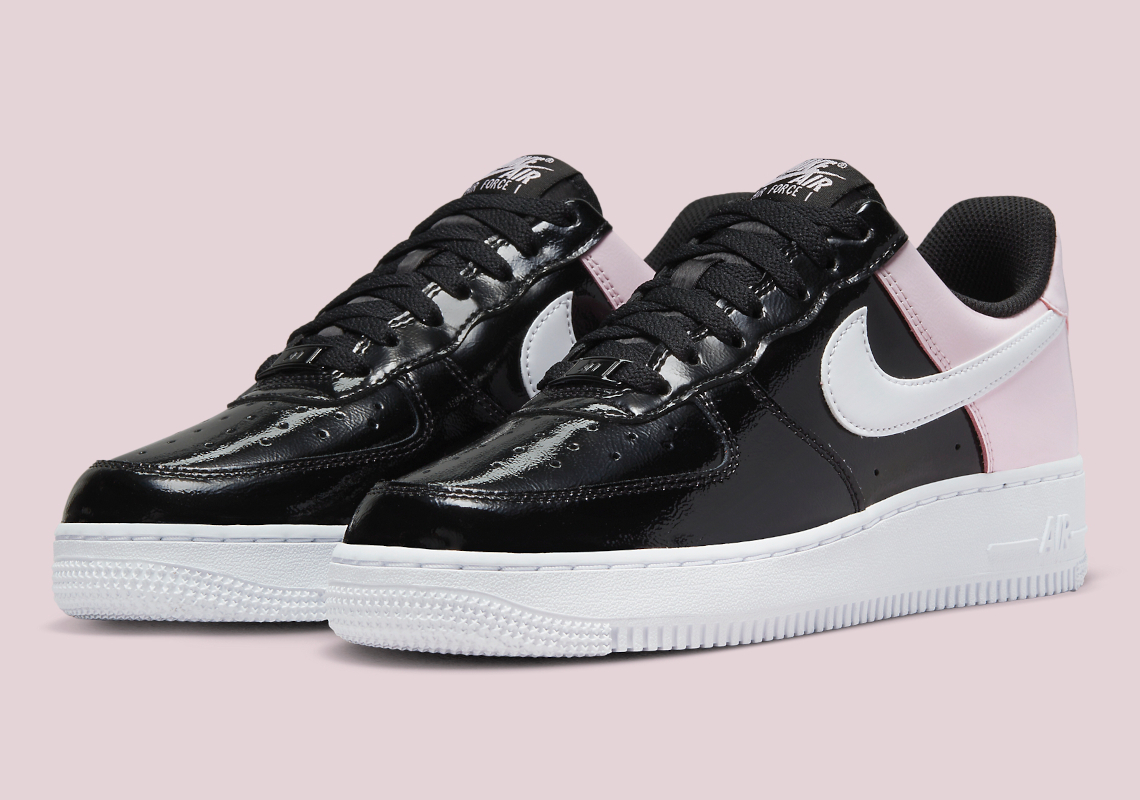 women's black and pink air force 1