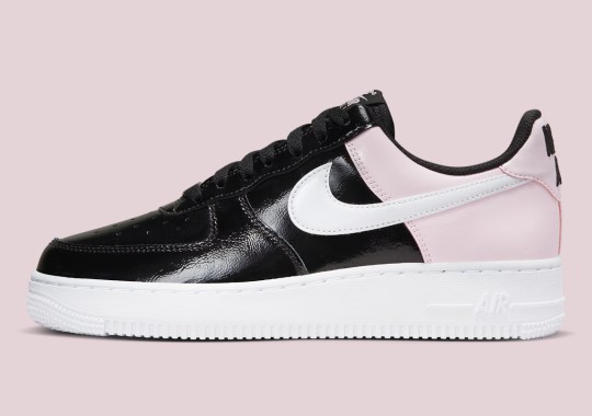 “Black” Patent Leather Meets “Pink” Accents On This Nike Air Force 1 Low