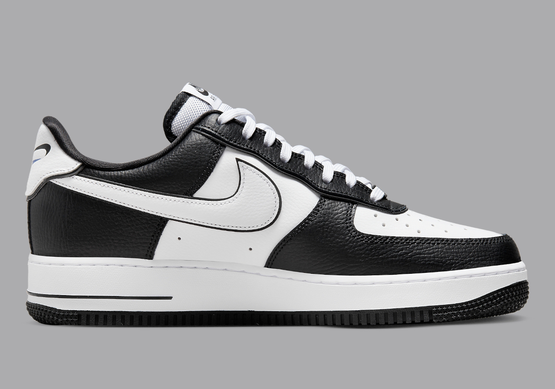 white and black low top air force ones