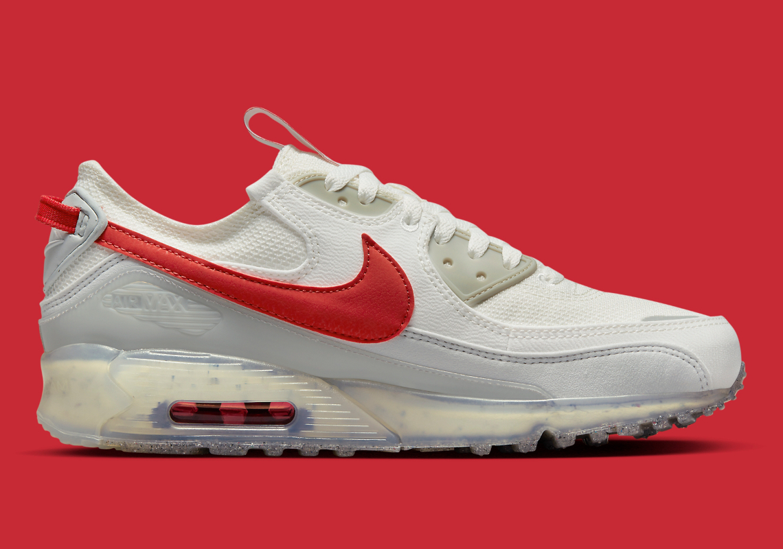 nike air max white with red