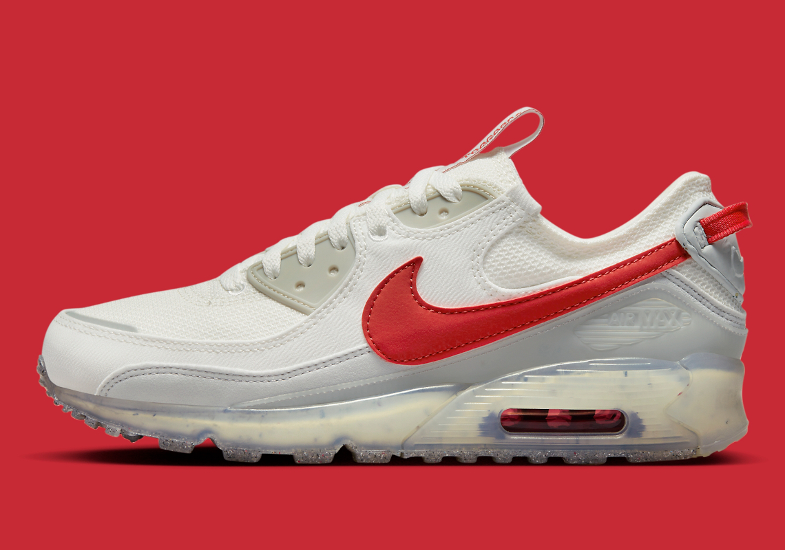 Nike air max white clearance with red