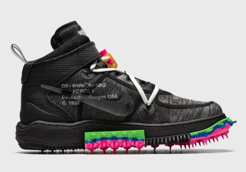 Off-White Nike Air Force 1 Mid Black DO6290-001 Store List ...