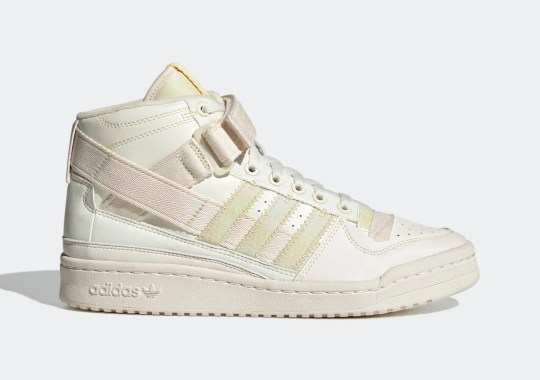 This Boost-Cushioned adidas Forum Mid Dressed Up In “Wonder White”