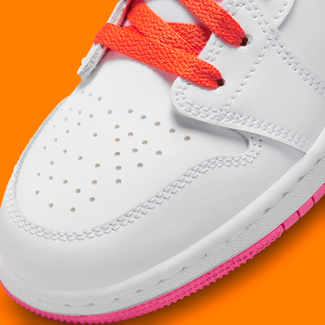 Air Jordan Muslin 1 Low Gs White Safety Orange Pinksicle Dr9498 168 7