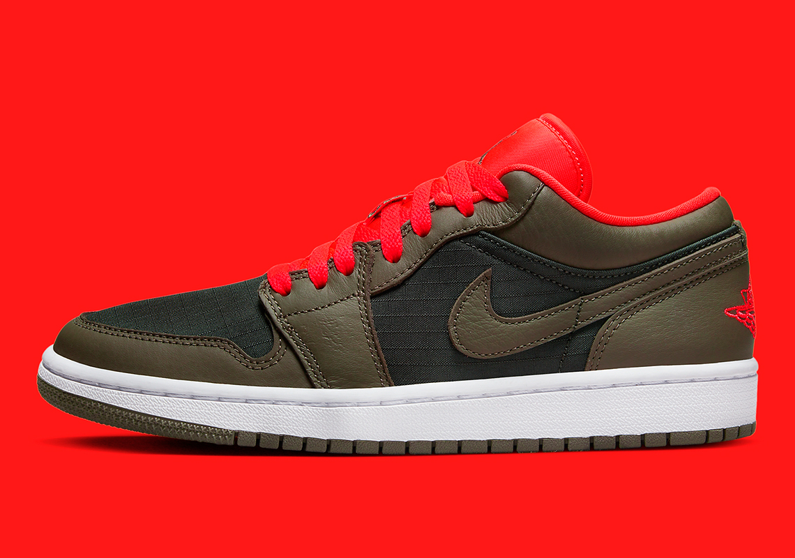 The The Air Jordan 1 Element Elevate Lucky Green Matches Another Womens Exclusive AJ1 Low Olive Black Crimson Dq6076 002 3