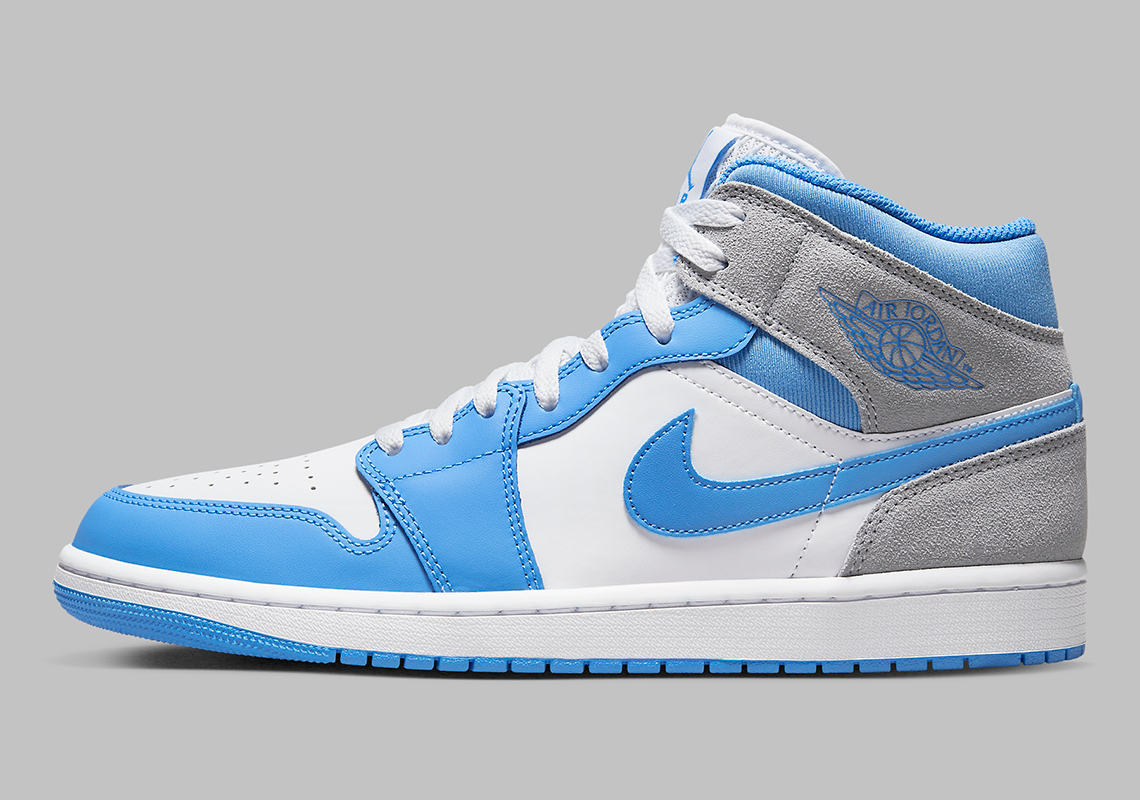 Air Jordan 1 Mid University Blue Grey 