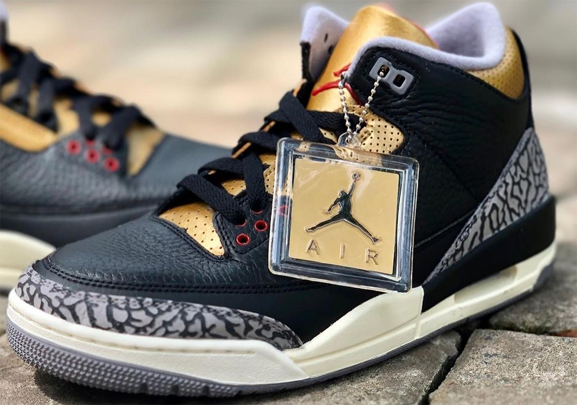 Air Jordan 3 "Black Cement Gold" Release Date | SneakerNews.com