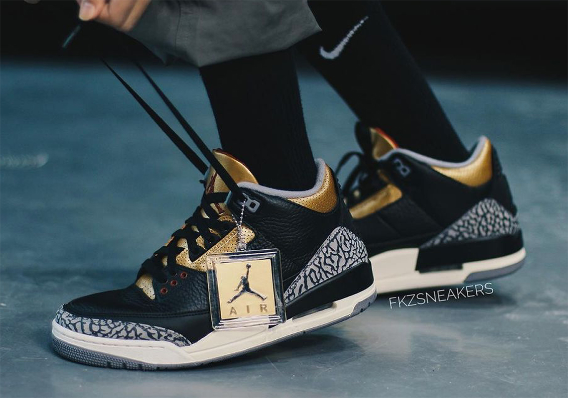 Air Jordan 3 "Black Cement Gold" Release Date