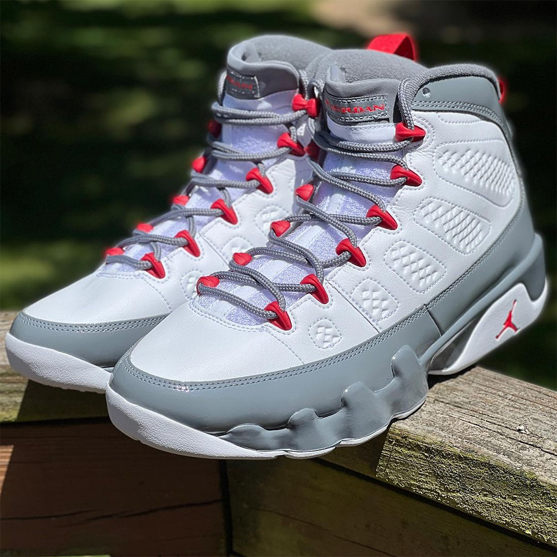 jordan 9 white red