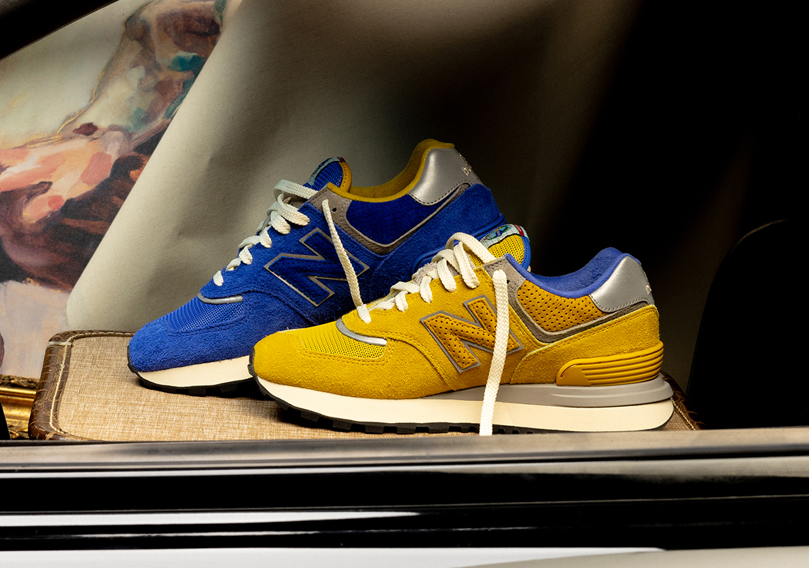 Bodega New Balance 574 Blue Yellow | SneakerNews.com