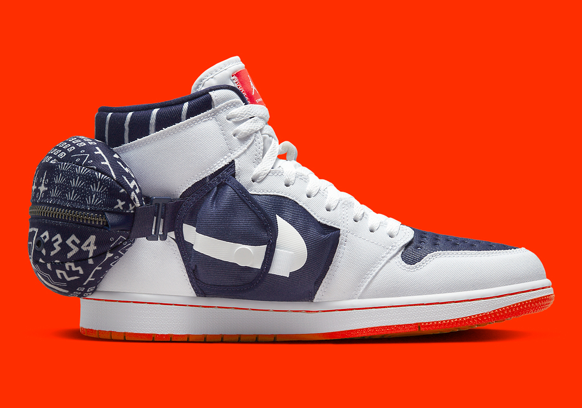 Pocket-Adorned Basketball Shoes : jordan 1 high stash