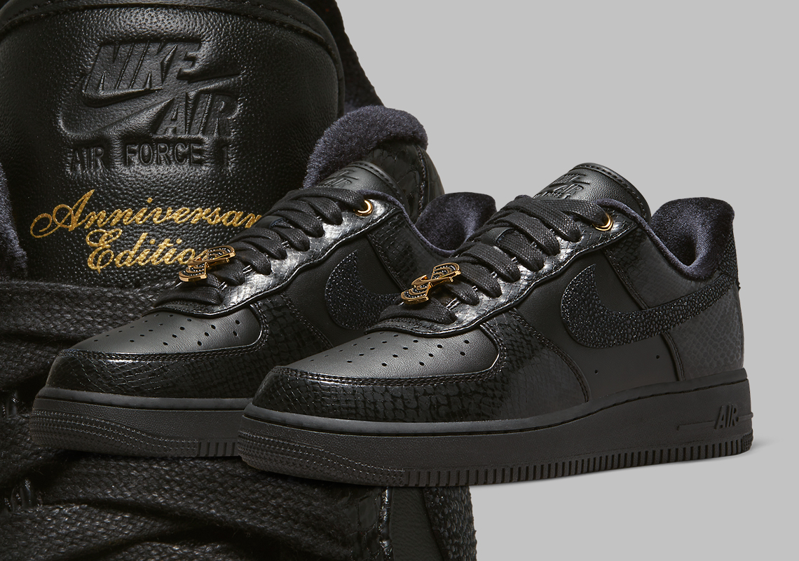 Agent Arrow spoon Nike Air Force 1 40th Anniversary Black Gold DX6035-001 | SneakerNews.com