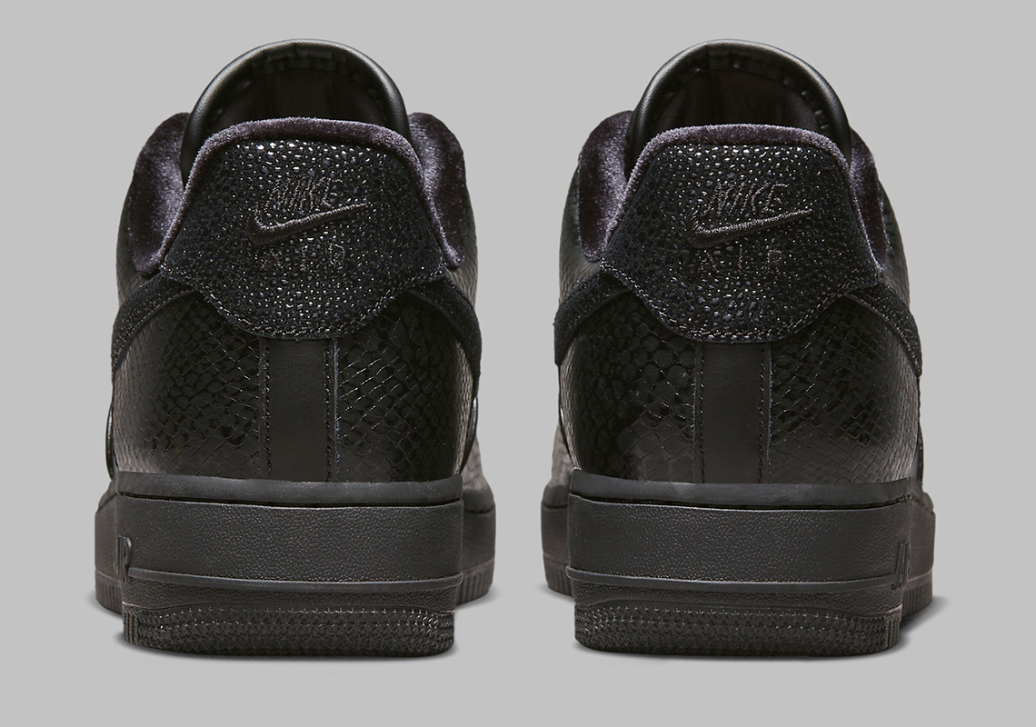 nike air force 1 low 40th anniversary black gold snakeskin 6