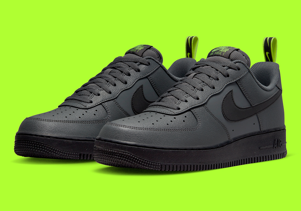 nike air force 1 black and grey