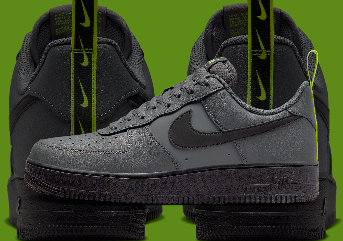 This Nike Air Force 1 Low Points To The Mid '90s With Grey, Black, And Volt