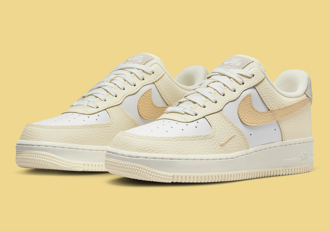 Lemon Twist Colors This Nike Air Force 1 Low In Tumbled Leather