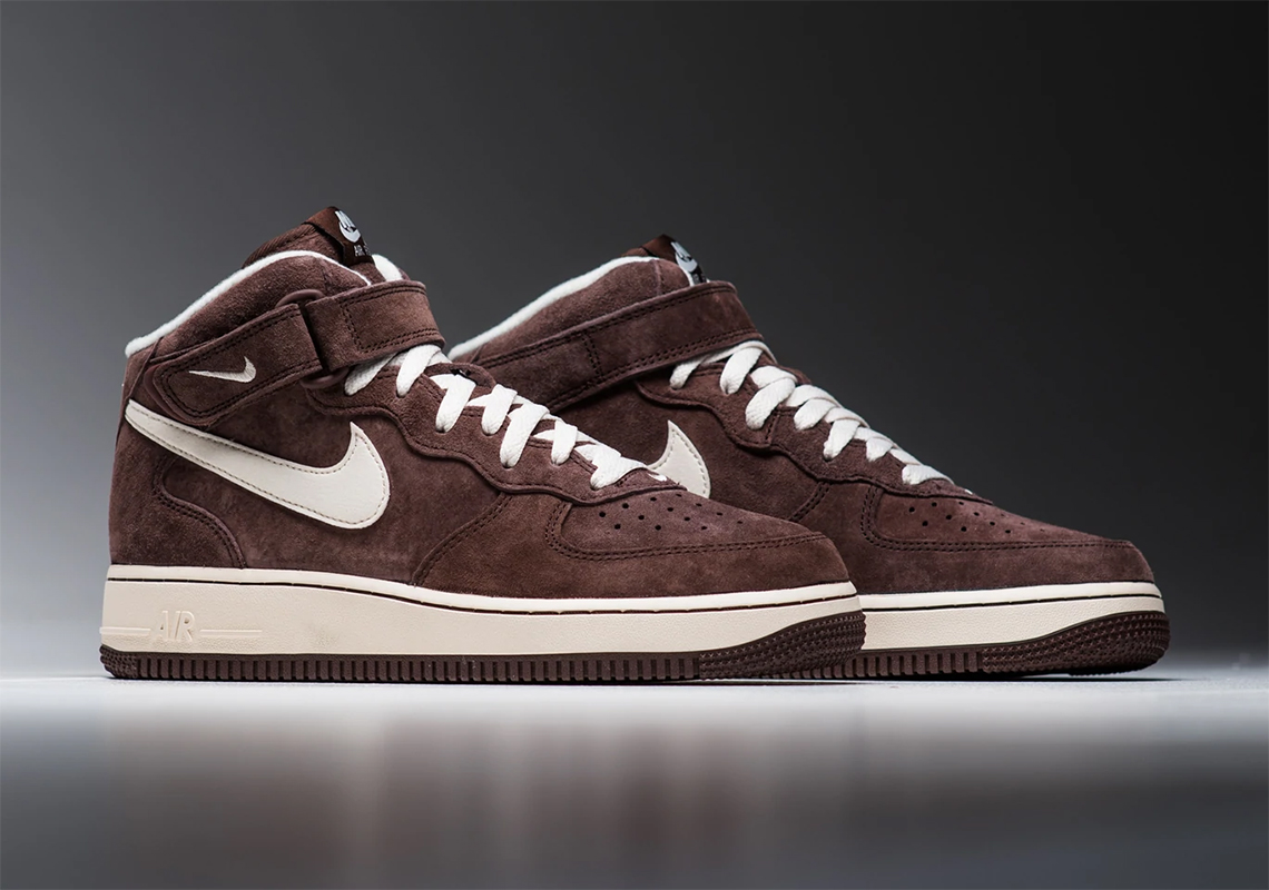 nike air force 1 mid chocolate venice old shoebox 5