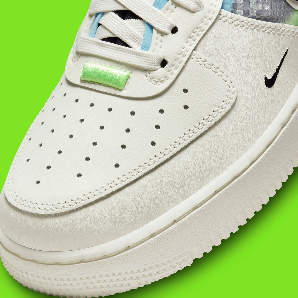 Black And Ghost Green Cover This Nike Air Force 1 Mid React - Sneaker News