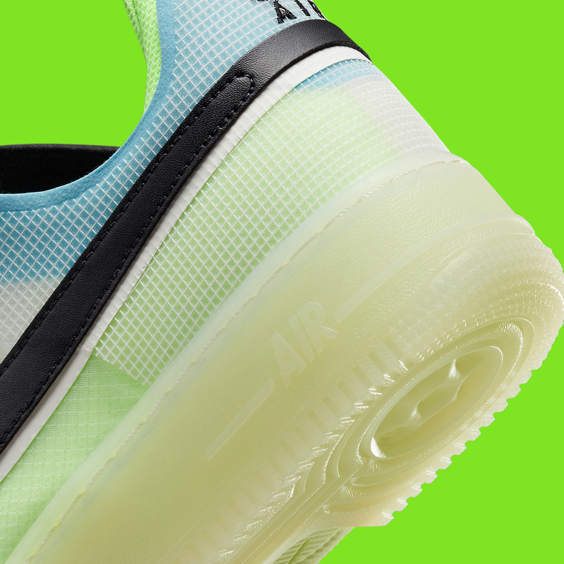 Nike Air Force 1 React Sail Barely Volt Sample Sneaker