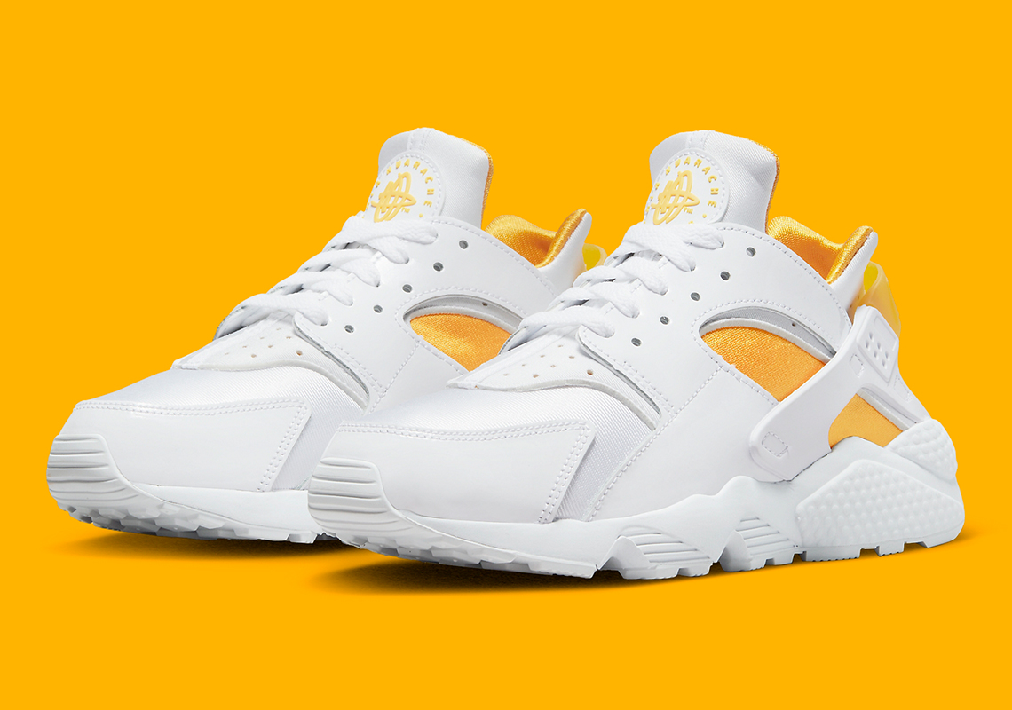 orange and white huaraches