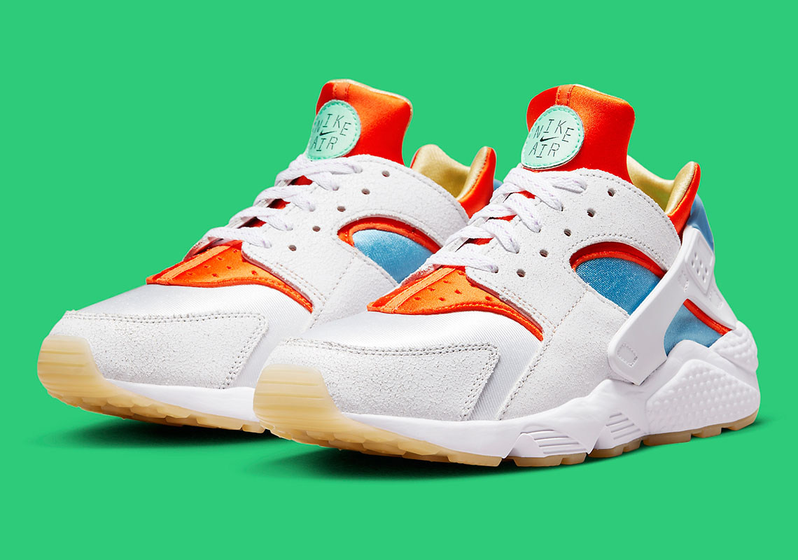 orange and green huaraches