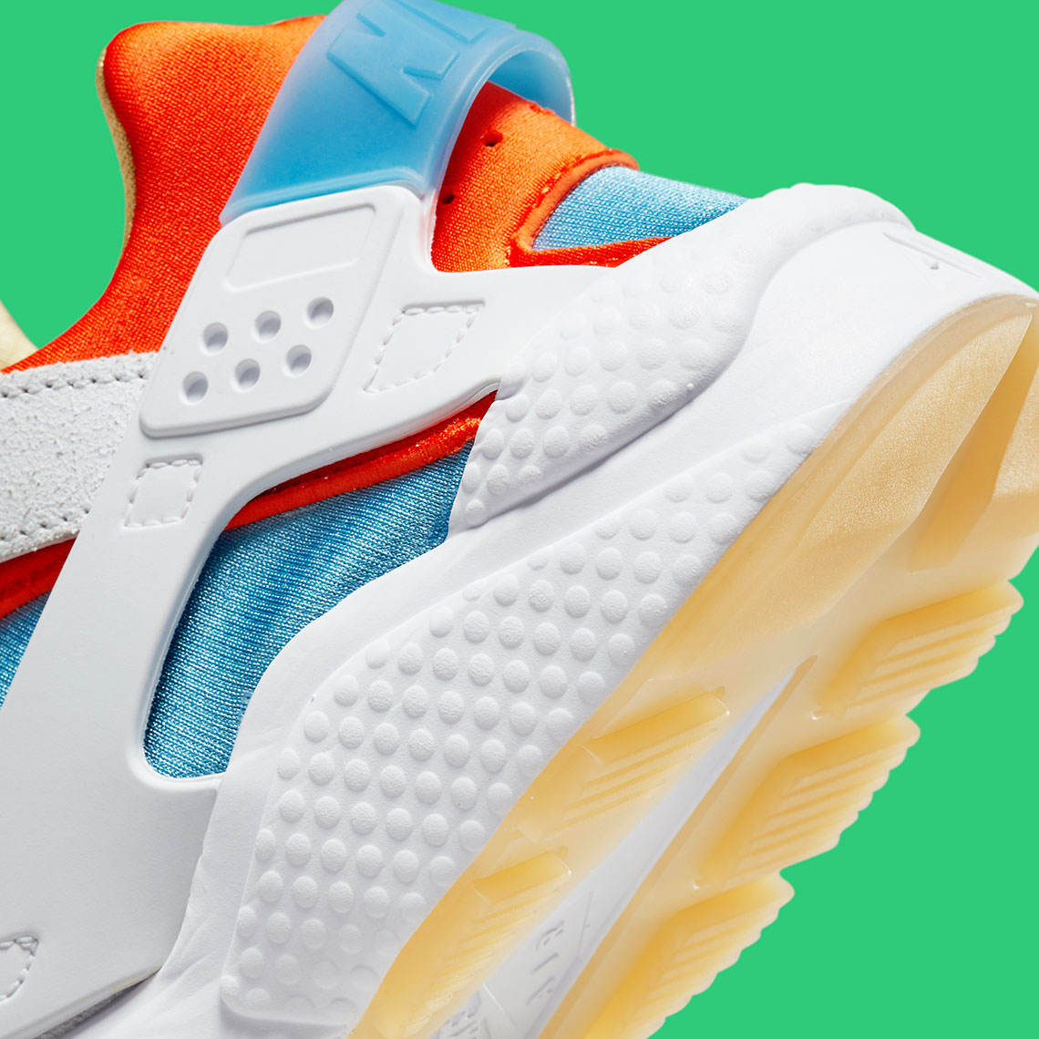 Nike huarache white orange and clearance blue